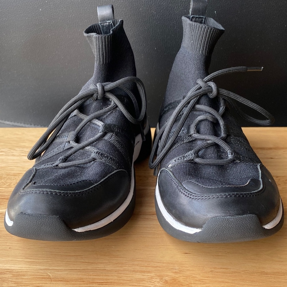 Maje Black Knit High-Top Sneakers - Picture 5 of 9